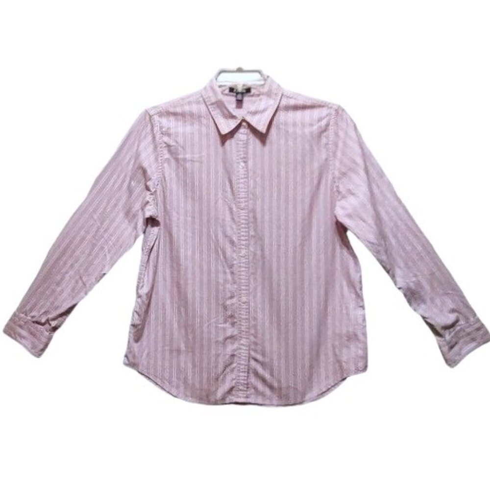 Chaps for Ralph Lauren Europe Lavender Stripe Button Down Shirt Large